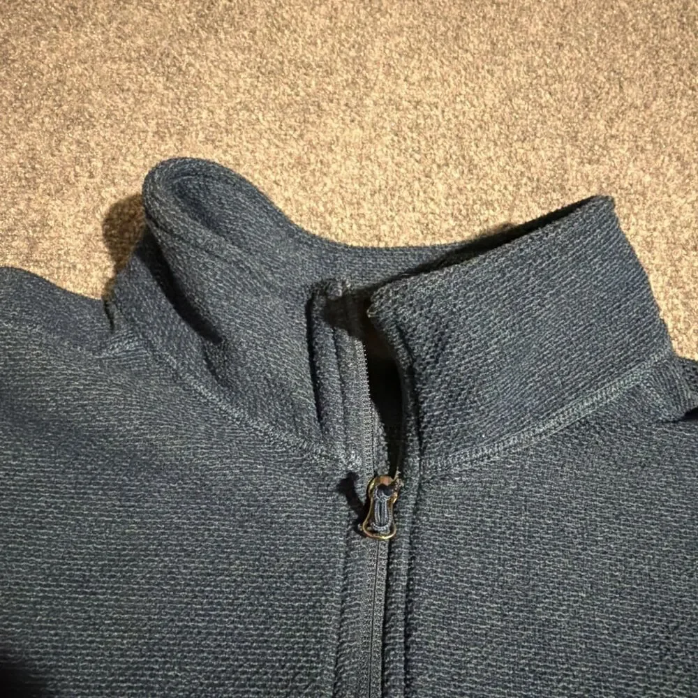 The North Face 1/4 Zip Fleece Pullover Jacket Mens Extra Large Blue Polyester